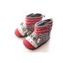 Zara Boot Grey Strip Red Zara Boot Grey Strip Red